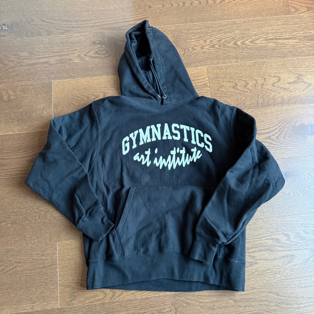 Champion x Virgil Abloh Black Hoodie with White Print